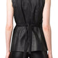 Wrap-front Leather Vest Rick Owens