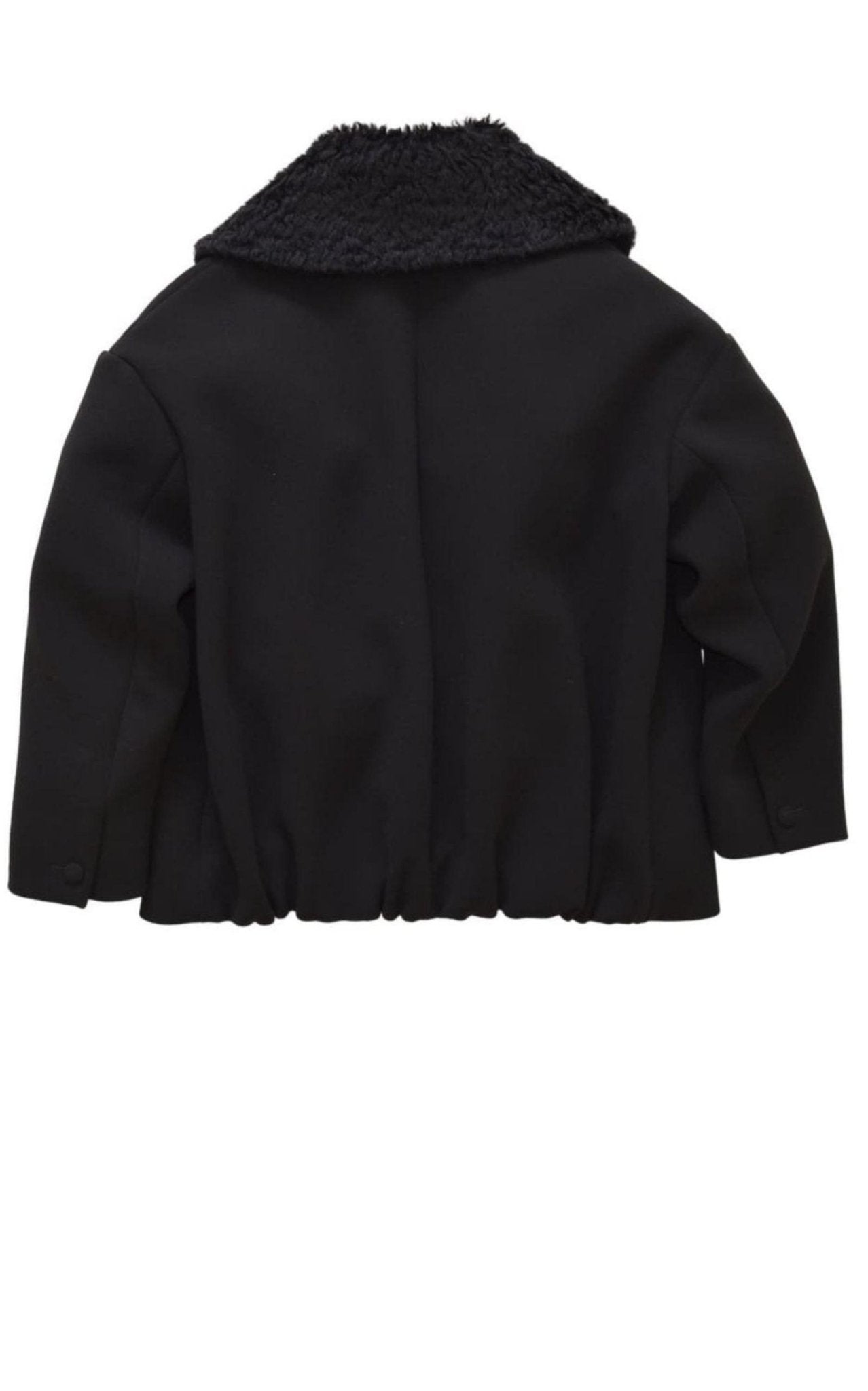 Rochas Black Fur Astrakan Collar Jacket - Runway Catalog