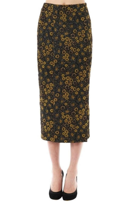 Floral Jacquard Pencil Skirt Rochas