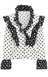 Ruffled Polka-Dot Blouse Rodarte