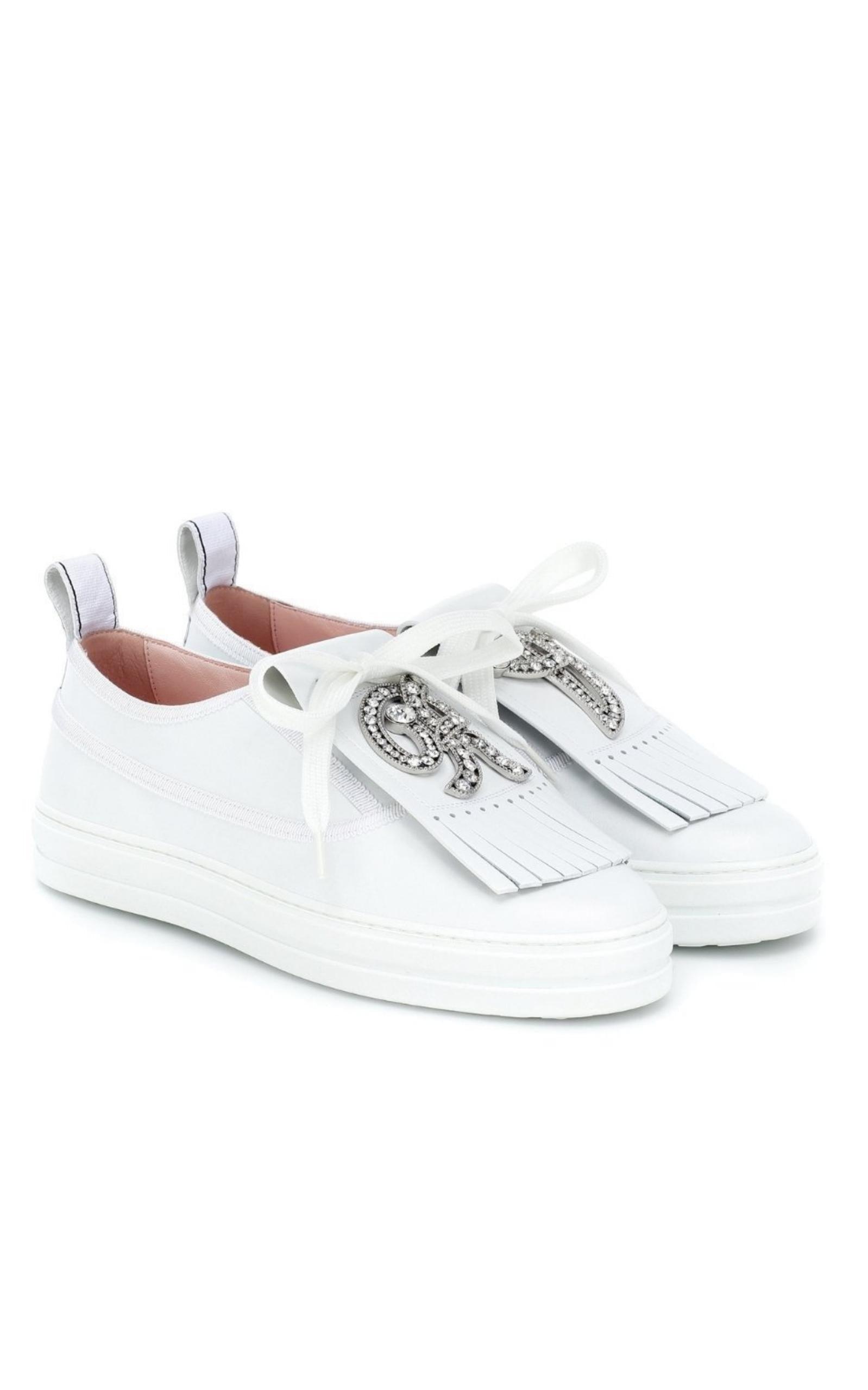 Call Me Vivier Leather Jewel Sneakers Roger Vivier