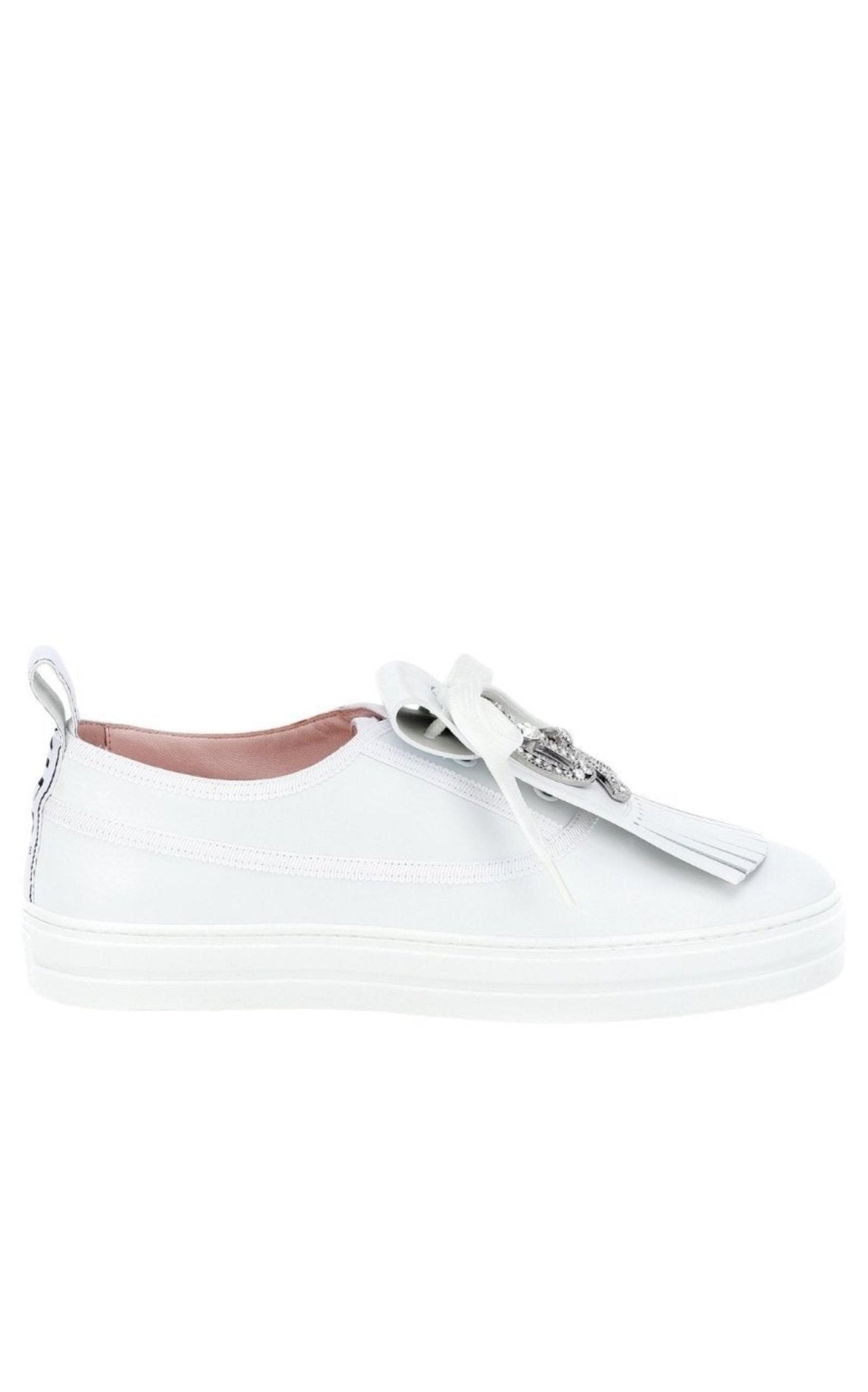 Roger Vivier Call Me Vivier Leather Jewel Sneakers - Runway Catalog