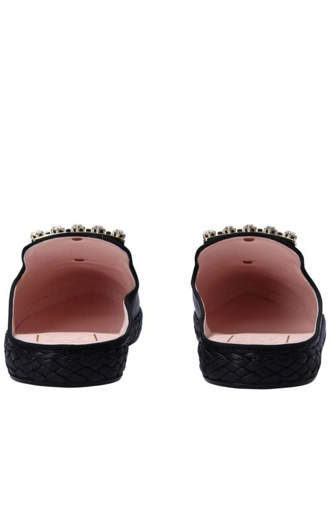 Roger Vivier RV Lounge Strass Buckle Mules - Runway Catalog