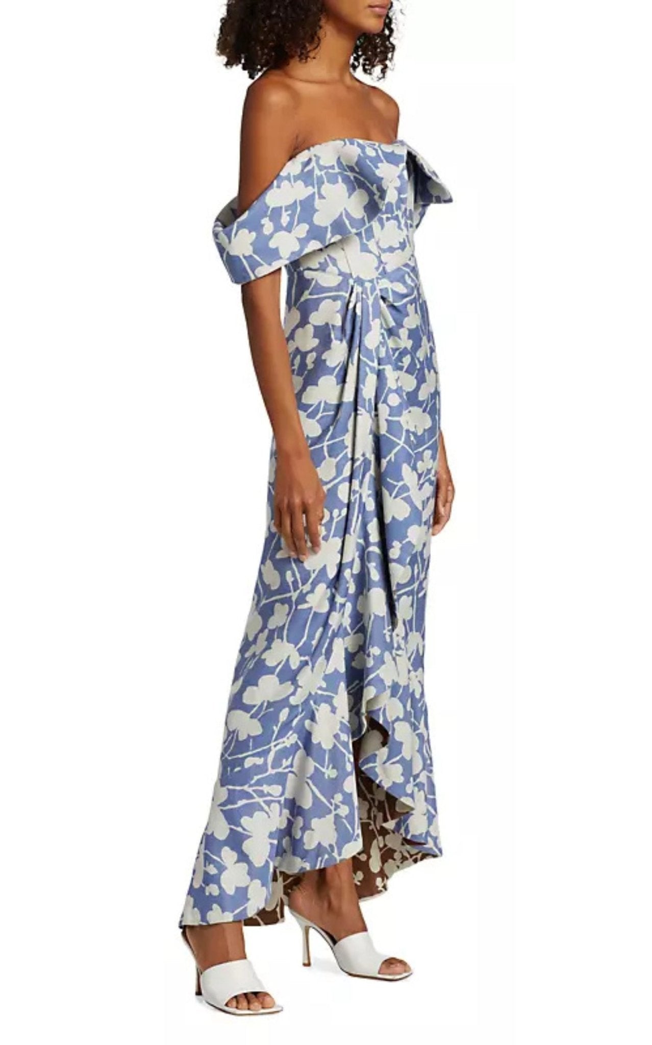 Rosie Assoulin Floral Off The Shoulder Dress - Runway Catalog