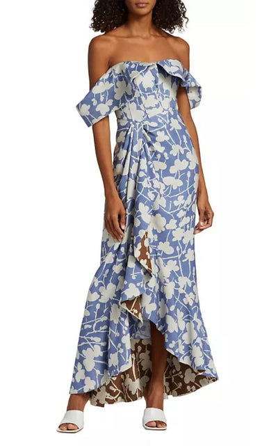 Rosie Assoulin Floral Off The Shoulder Dress - Runway Catalog