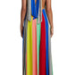 Silk Striped Halter Neck Grown Rosie Assoulin