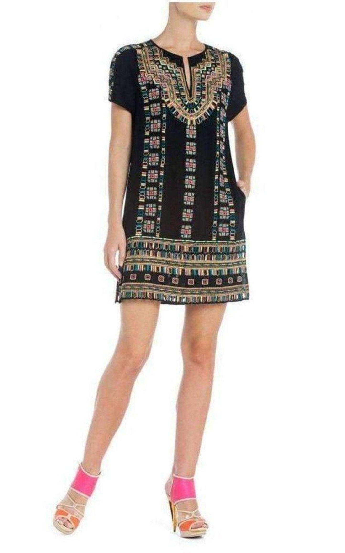  BCBGMAXAZRIARunway Embroidered Aliss Shirt Dress - Runway Catalog