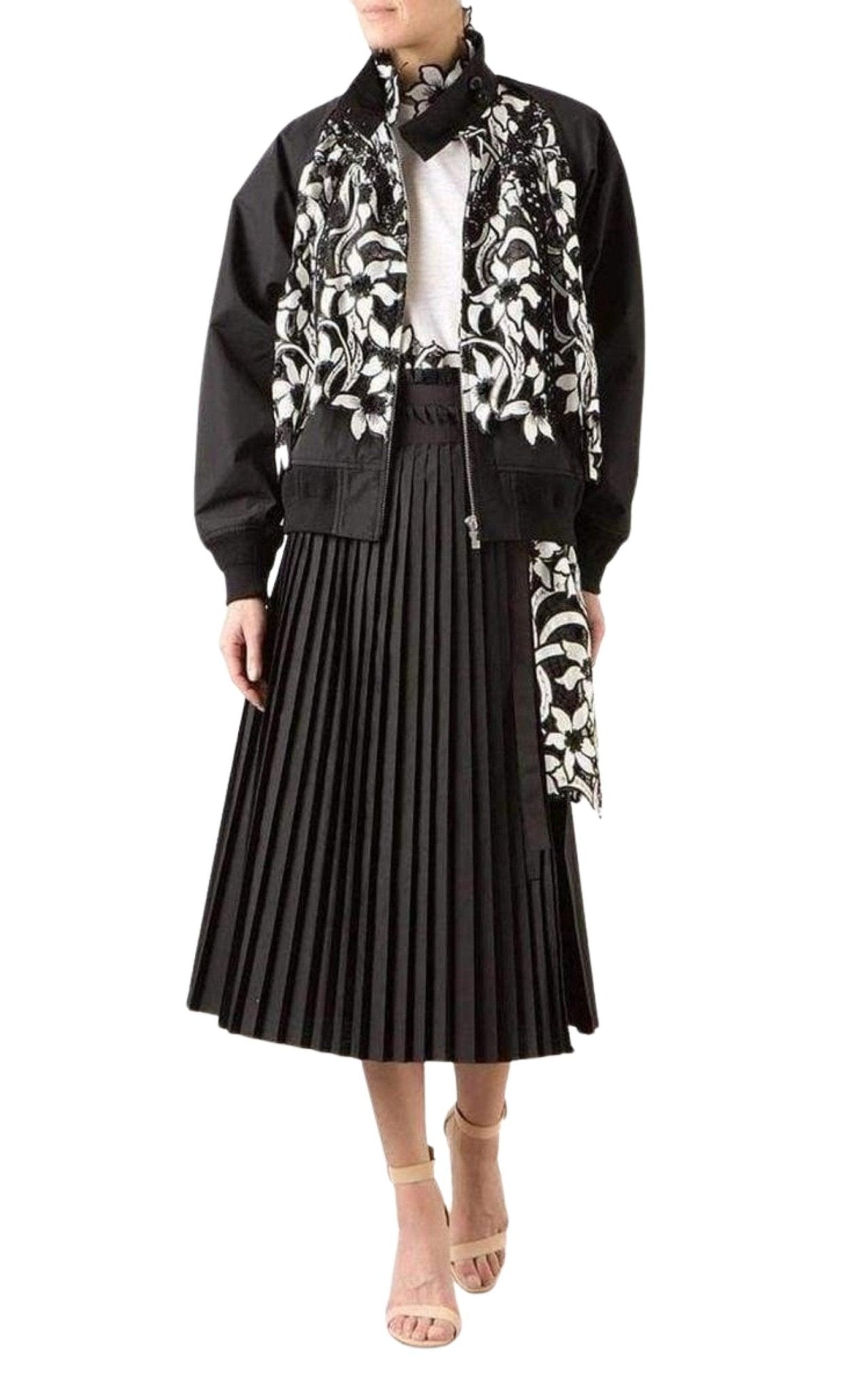 Sacai Broderie Anglaise Floral Cotton Jacket - Runway Catalog