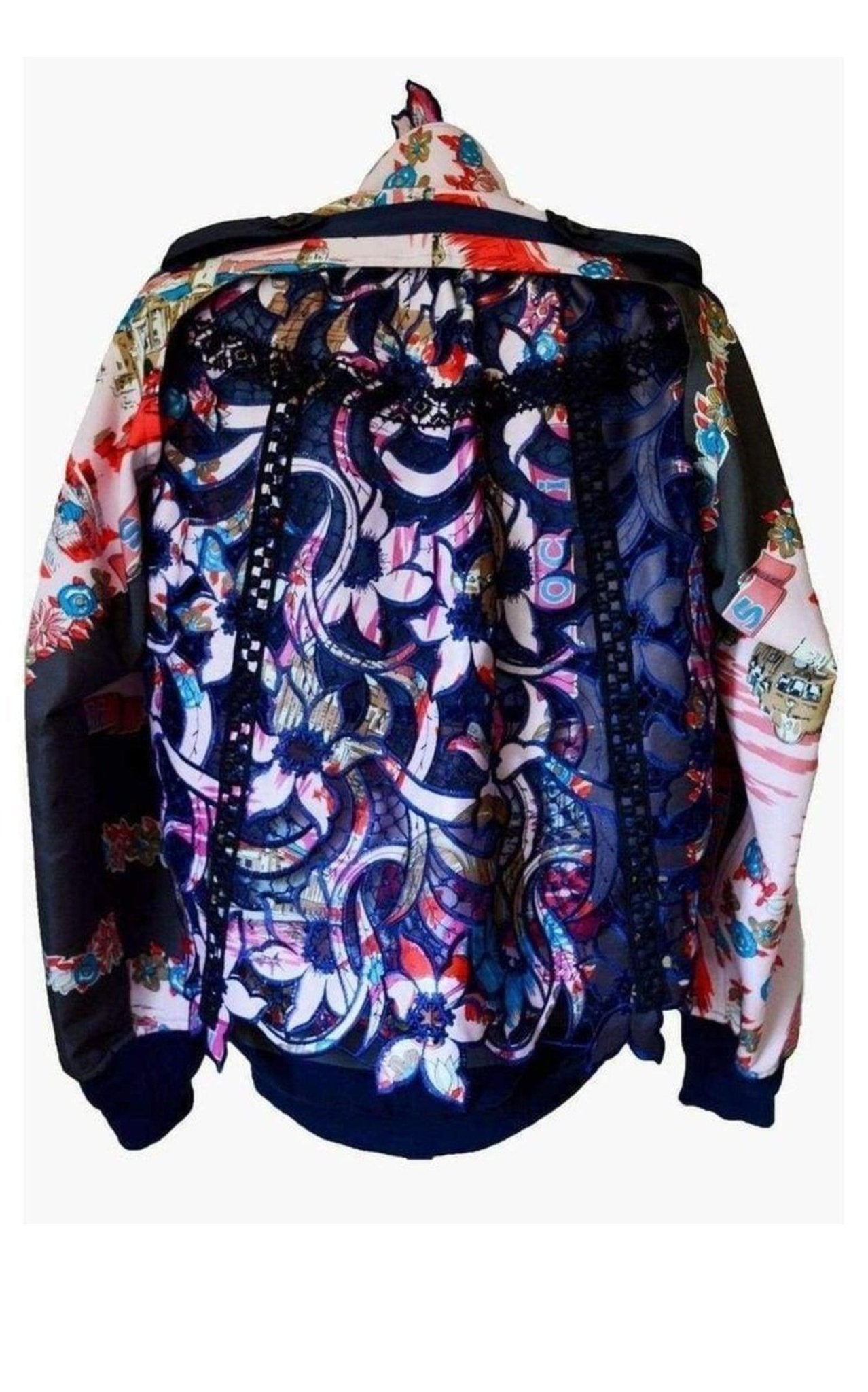 Sacai Canvas and Broderie Anglaise Souvenir Cotton Jacket - Runway Catalog