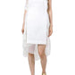 Lace Trim White Seersucker Dress Sacai