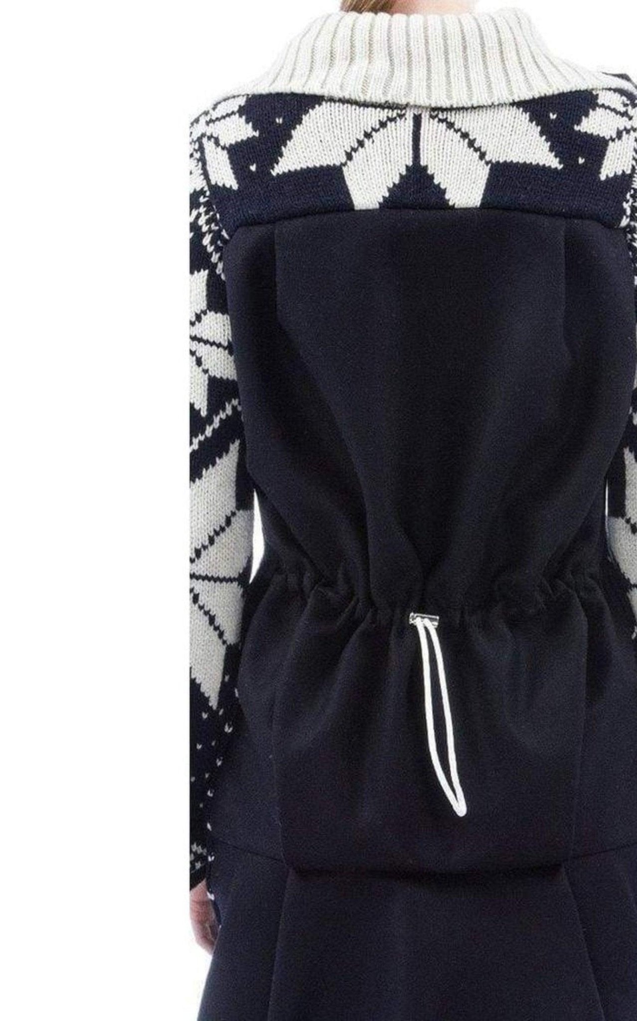 Sacai Luck Jacquard Long Cardigan Coat - Runway Catalog