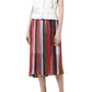 Multi Coloured Striped Midi Skirt Sacai