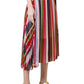 Multi Coloured Striped Midi Skirt Sacai