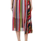 Multi Coloured Striped Midi Skirt Sacai