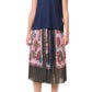 Souvenir Scarf Print Pleated Skirt Sacai