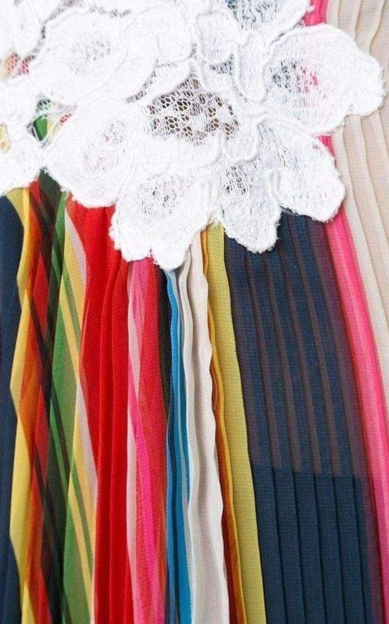 Sacai Striped Pleated Camisole Tank Top - Runway Catalog