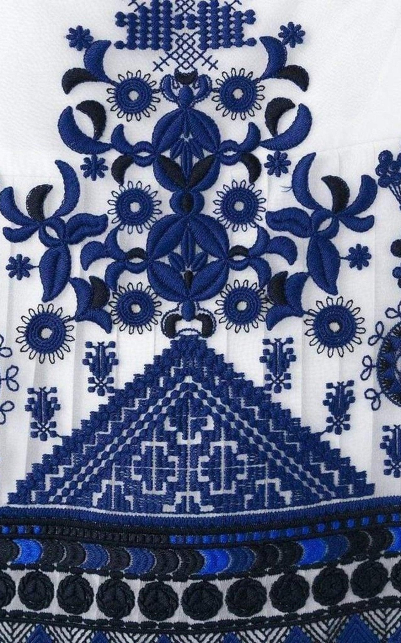 Sacai Tribal Lace Organza Top - Runway Catalog