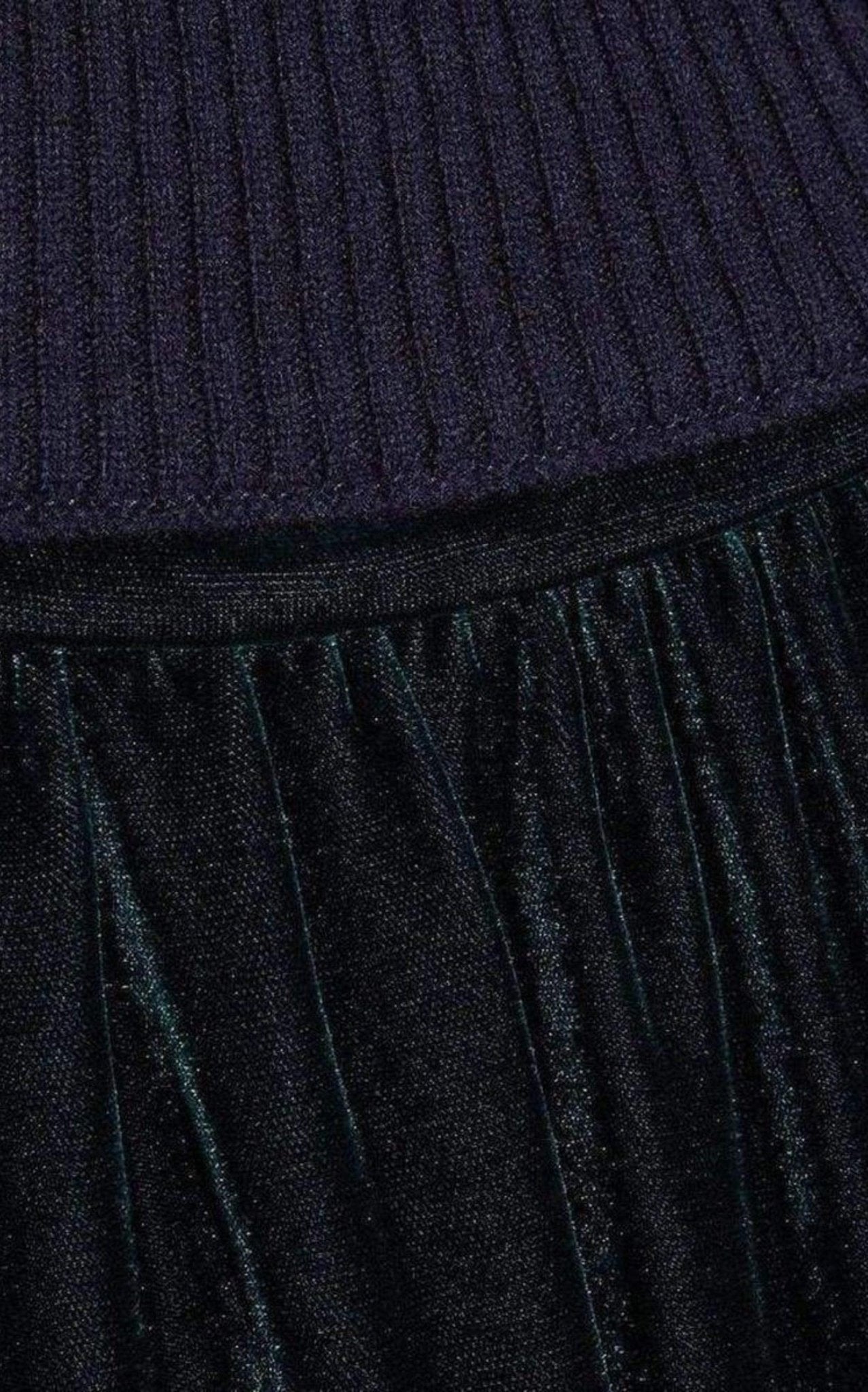 Sacai Wool Velvet Panelled Dress - Runway Catalog