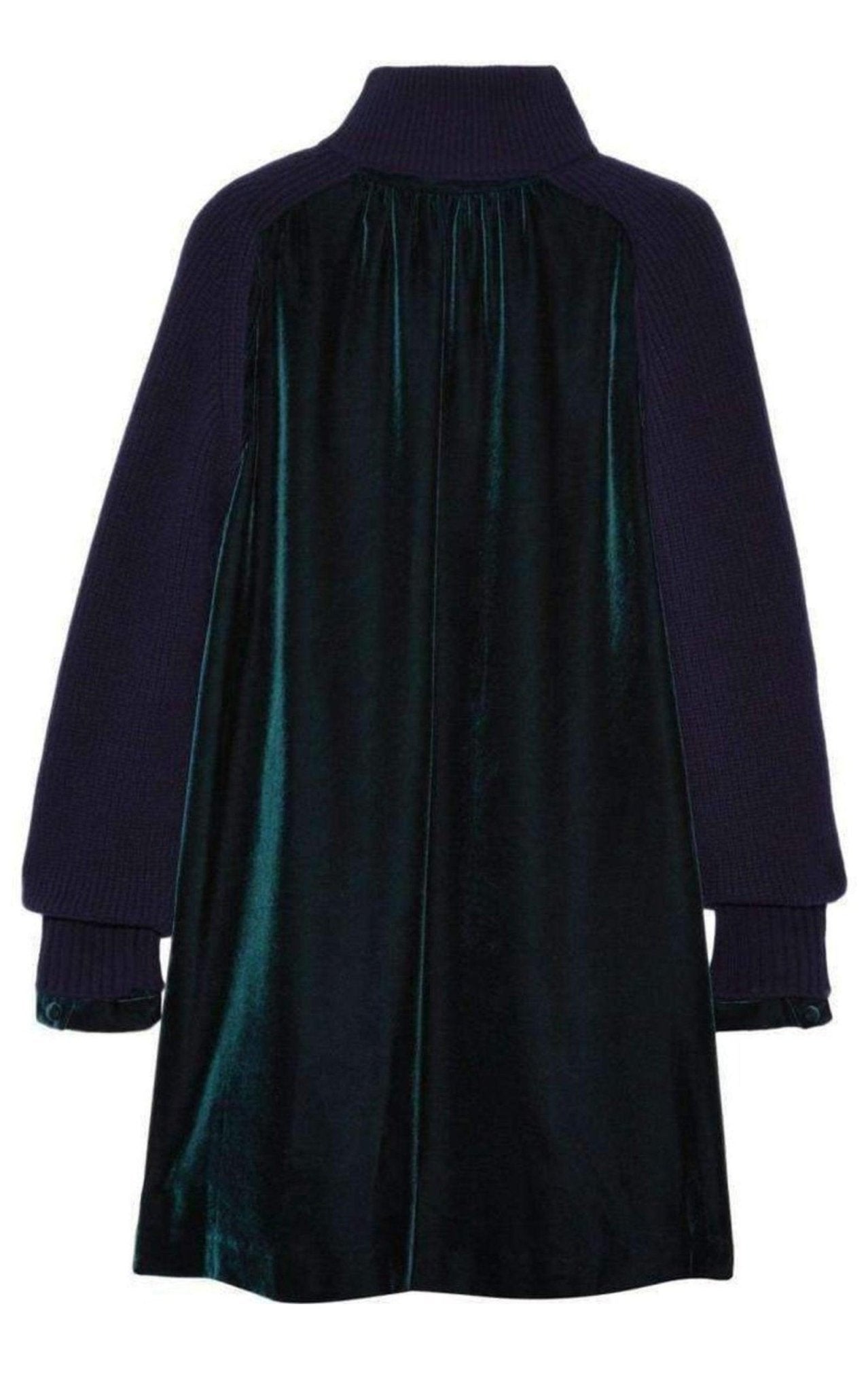 Sacai Wool Velvet Panelled Dress - Runway Catalog