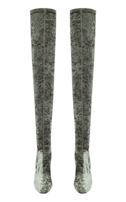 Ella Velvet Over-the-knee Boots Saint Laurent