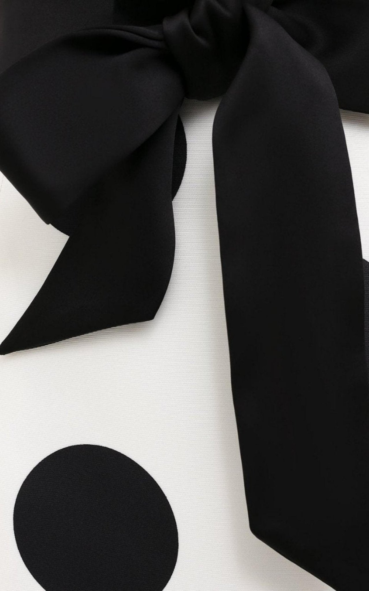 Saint Laurent High Waist Polka Dot Silk Twill Skirt - Runway Catalog