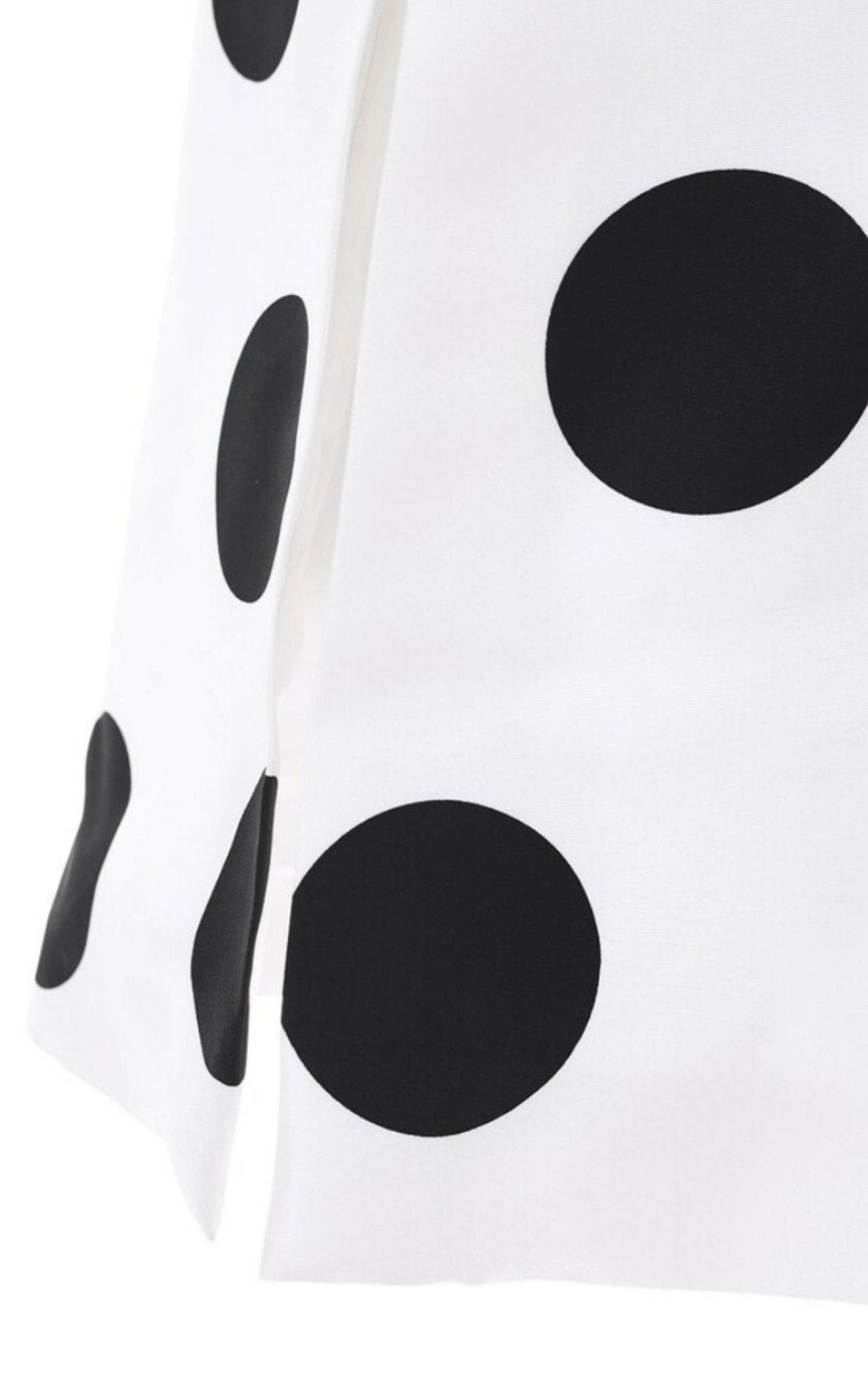 Saint Laurent High Waist Polka Dot Silk Twill Skirt - Runway Catalog