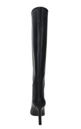 Kid Knee High Leather Boots Saint Laurent