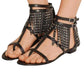 Leather Fringe Sandals Saint Laurent