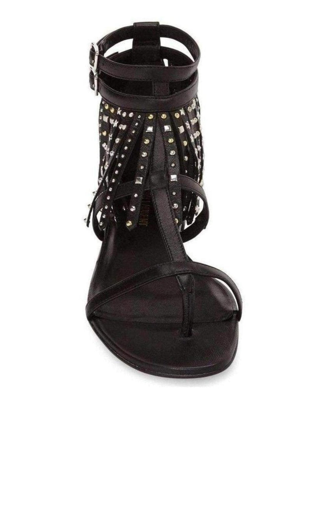 Saint Laurent Leather Fringe Sandals - Runway Catalog