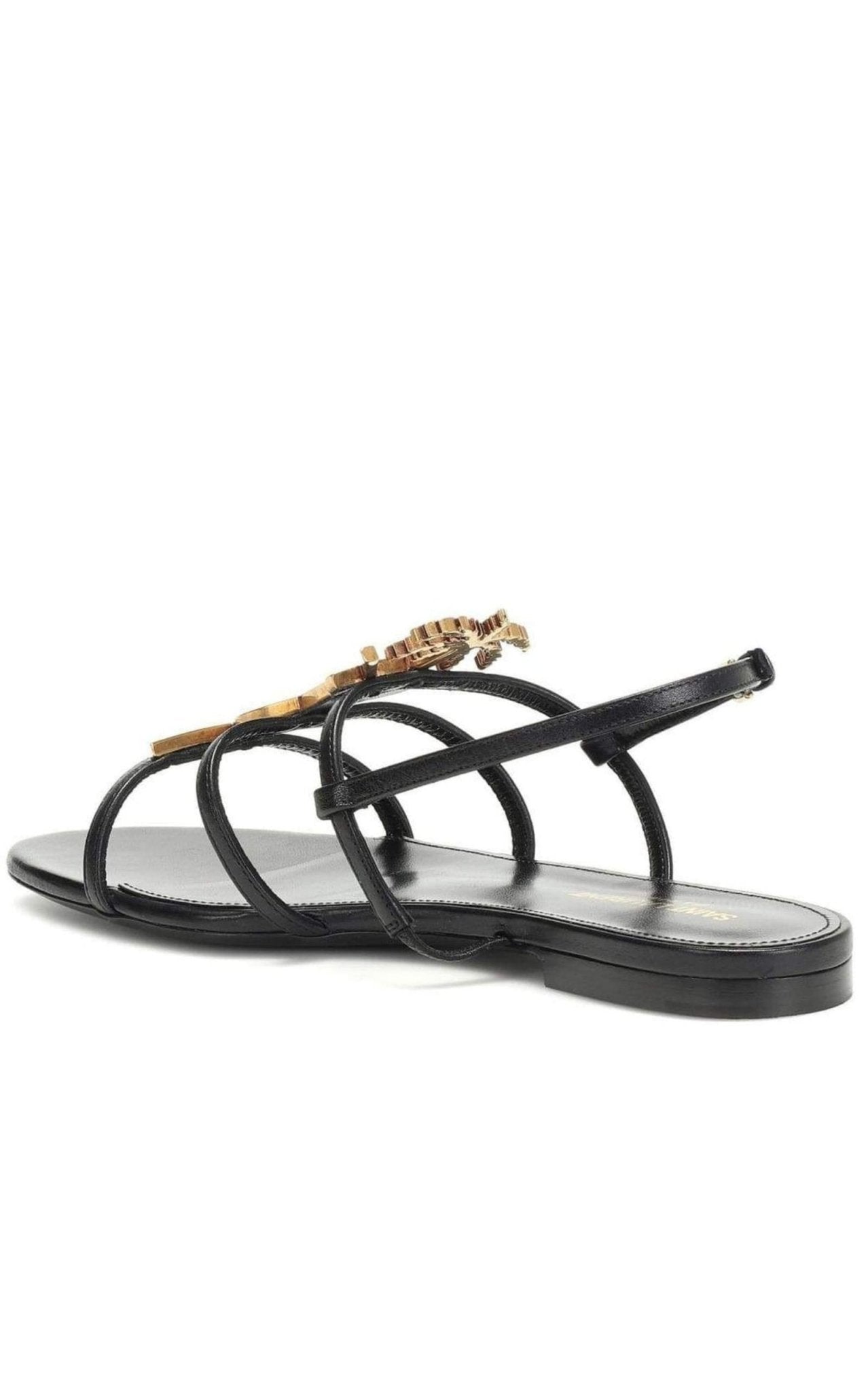 Saint Laurent Metal Monogram Cassandra Sandals - Runway Catalog
