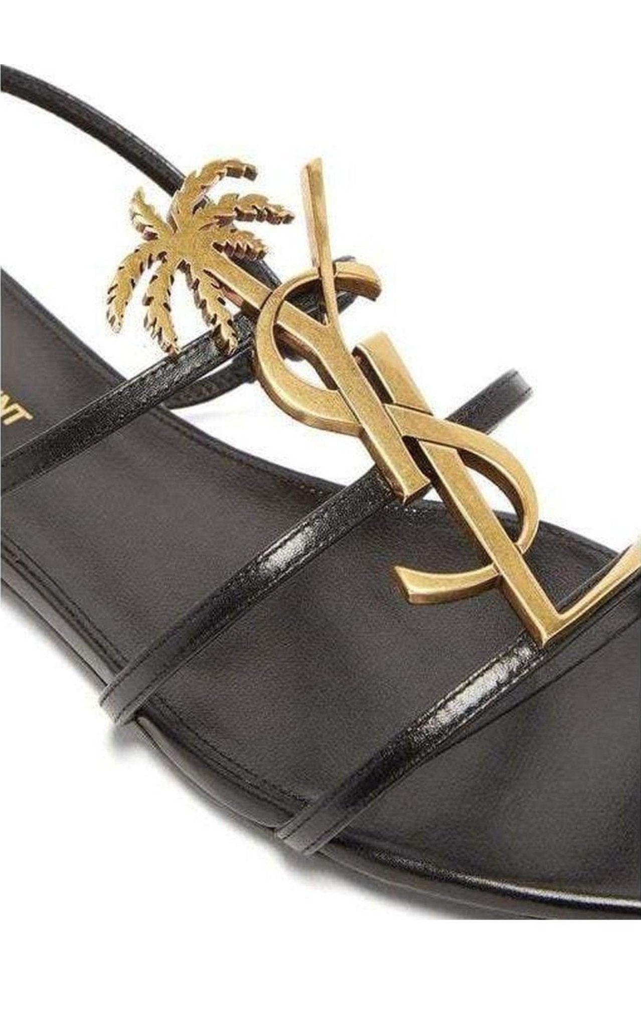 Saint Laurent Metal Monogram Cassandra Sandals - Runway Catalog
