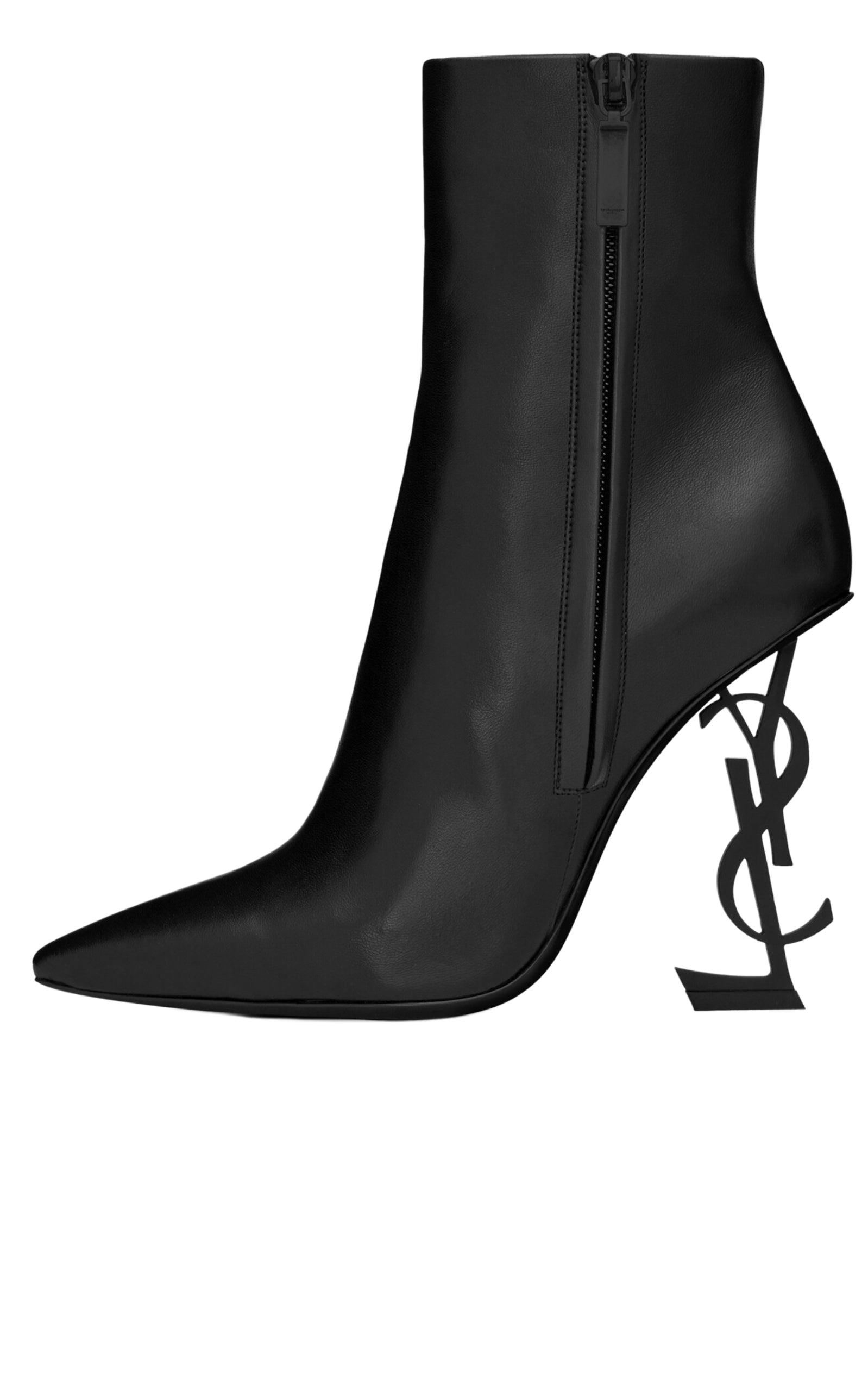 Opyum 105mm Leather Ankle boots Saint Laurent