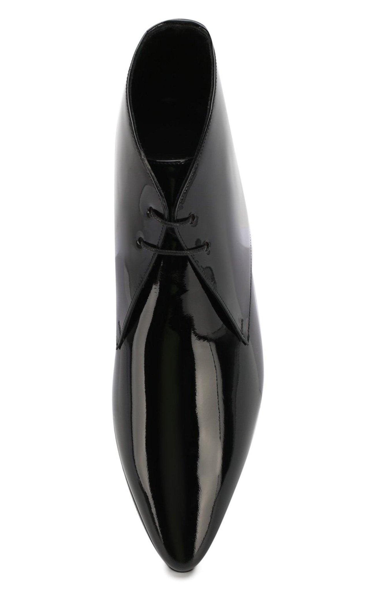 Saint Laurent Patent Leather Ankle Boots - Runway Catalog
