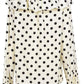 Ruffle-collar Polka-dot Print Silk Blouse Saint Laurent