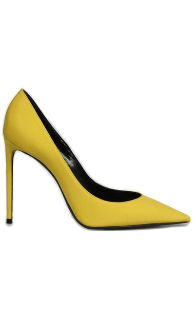 Saint Laurent Yellow ‘ZOE’ Stiletto Pump - Runway Catalog