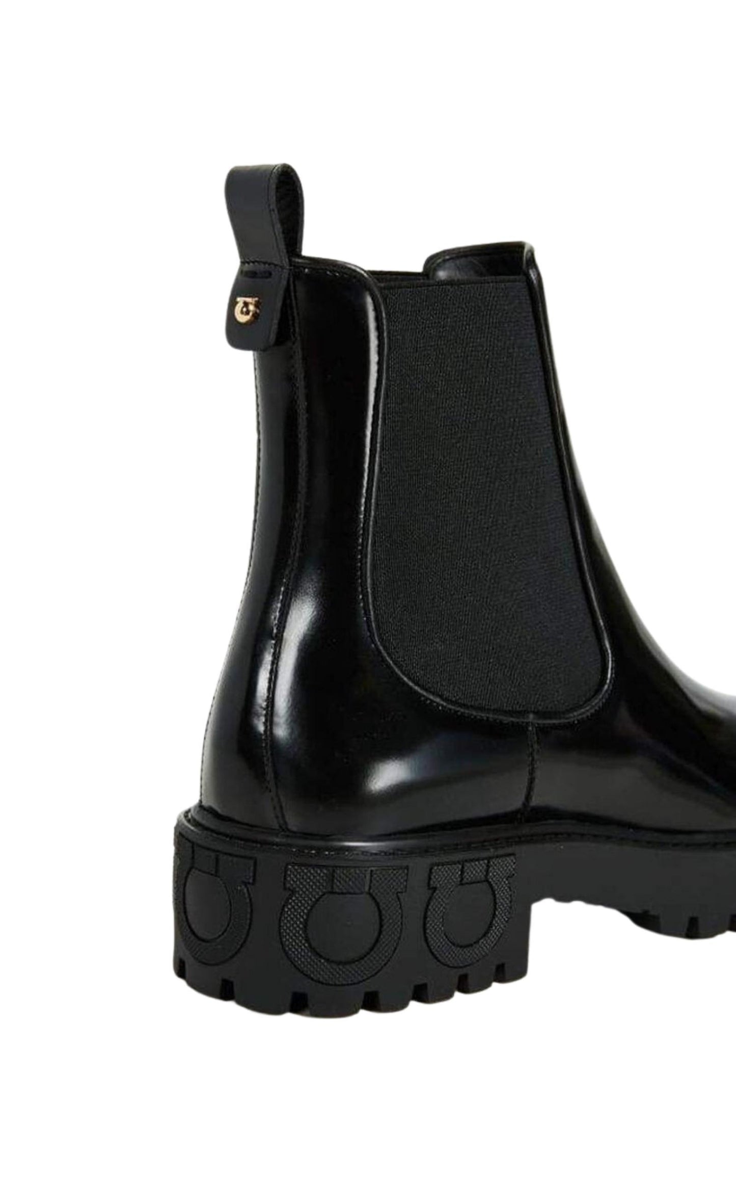 Varsi Leather Gancini-Sole Chelsea Boots Salvatore Ferragamo