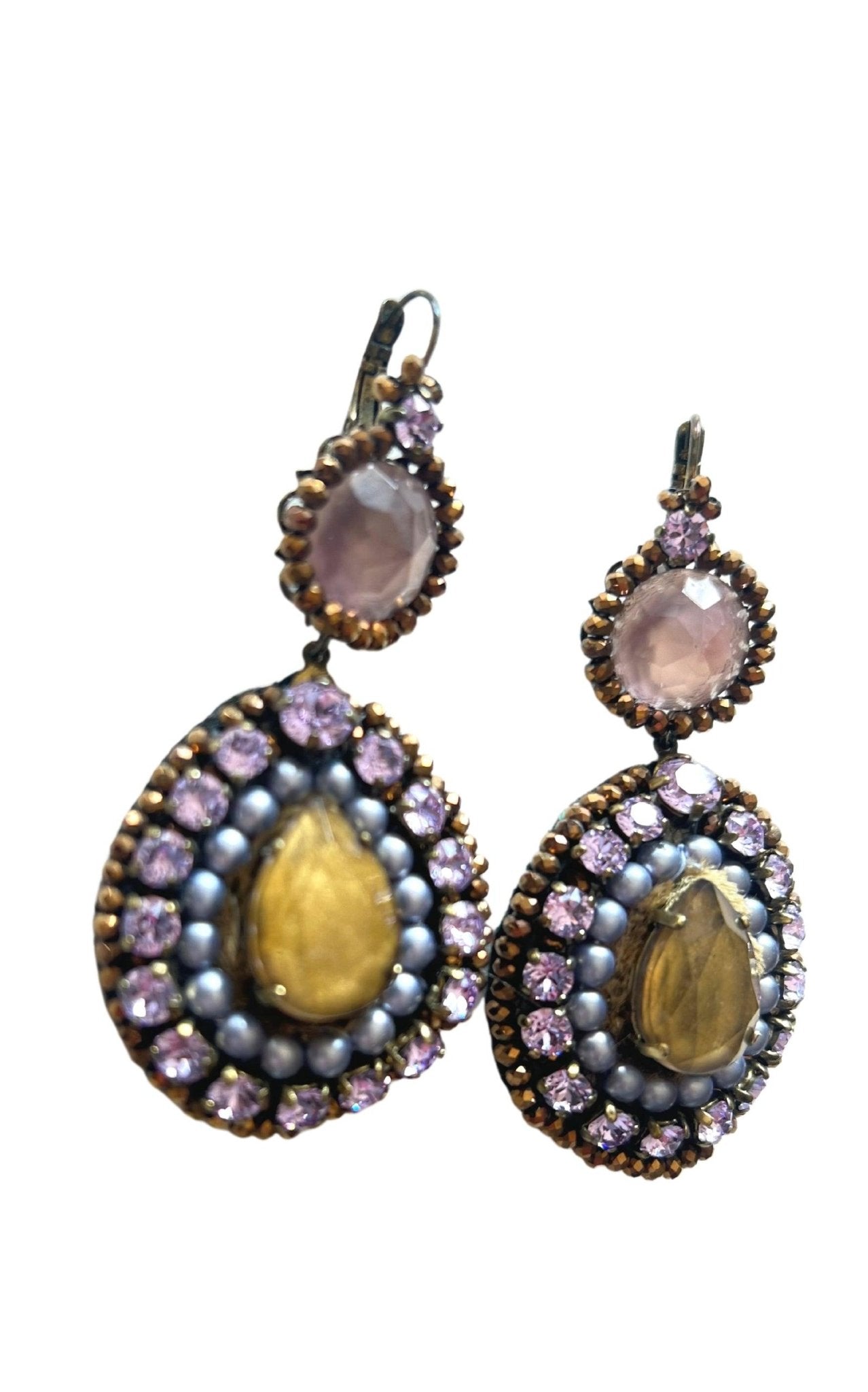 Satellite Paris Crystal Embellished Earrings - Runway Catalog