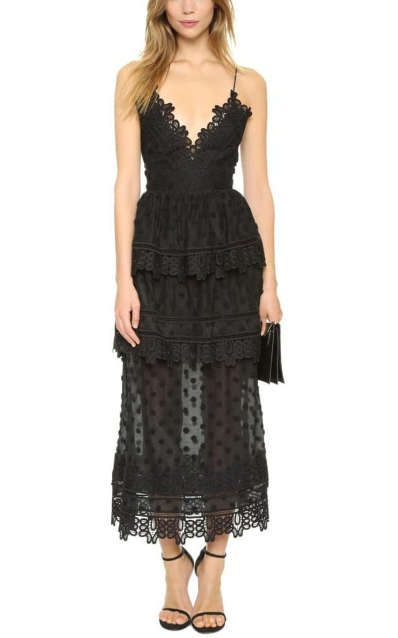 Ivy Coton Blend Lace Dress Self-Portrait