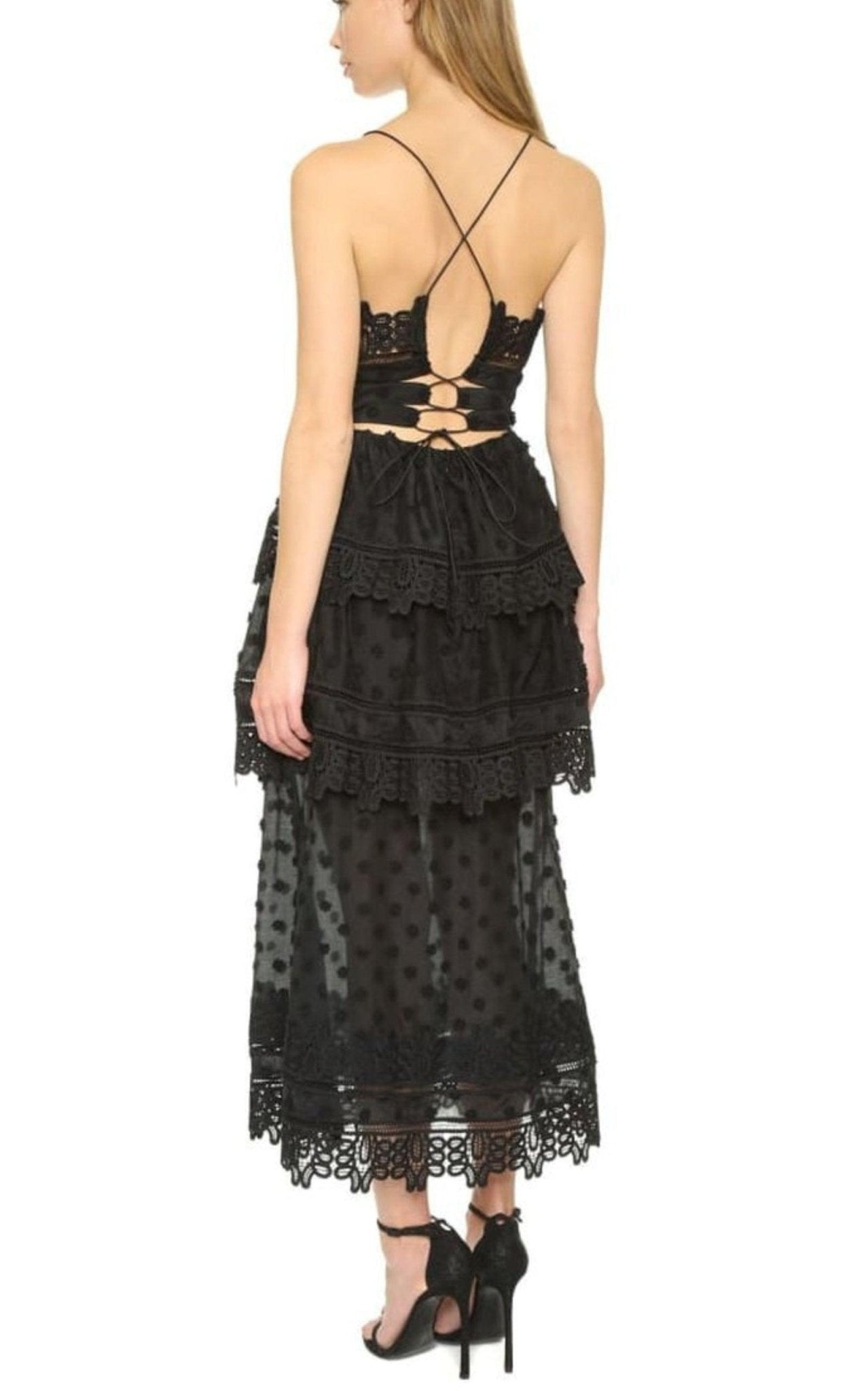 Self - Portrait Ivy Coton Blend Lace Dress - Runway Catalog