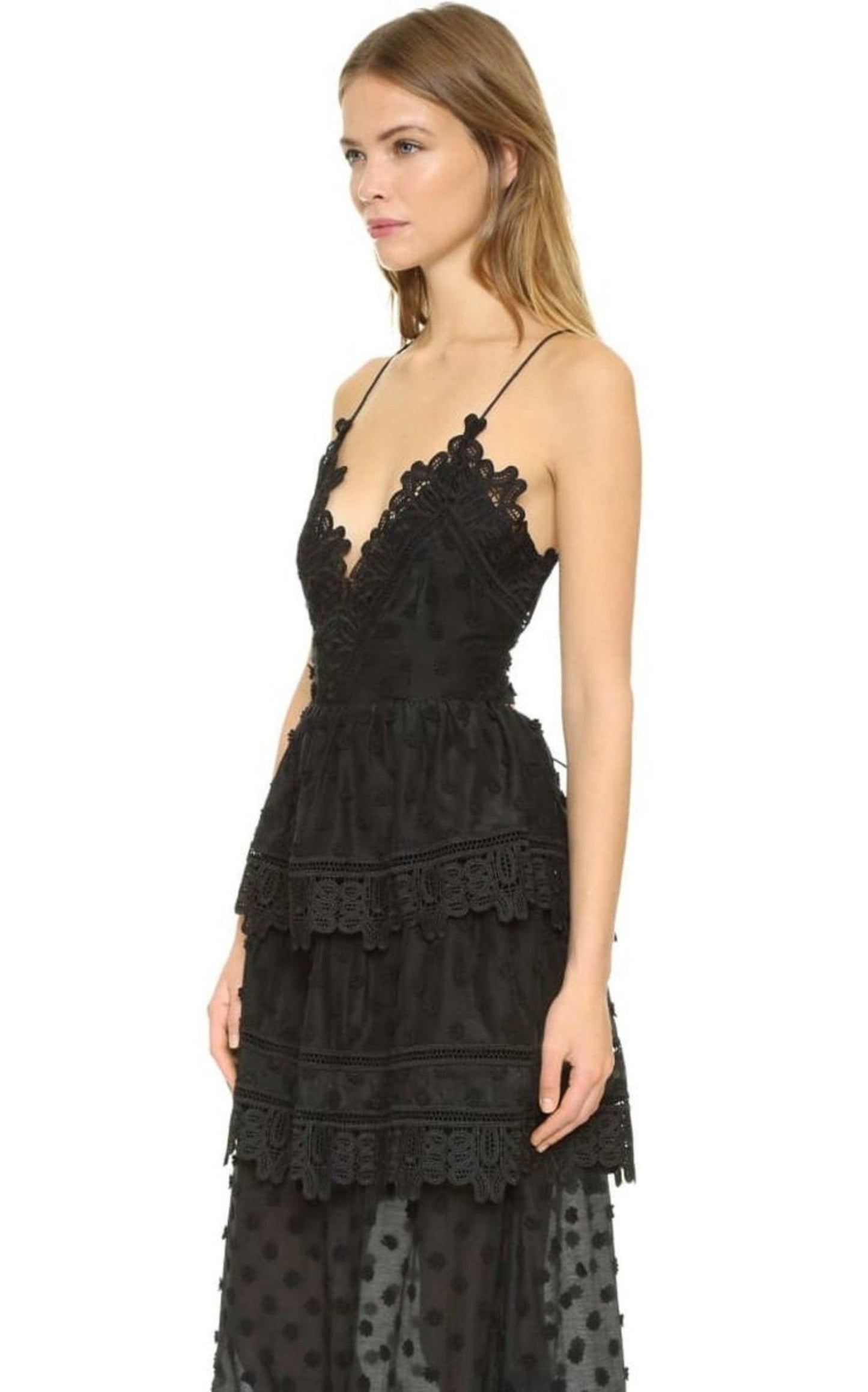 Ivy Coton Blend Lace Dress Self-Portrait