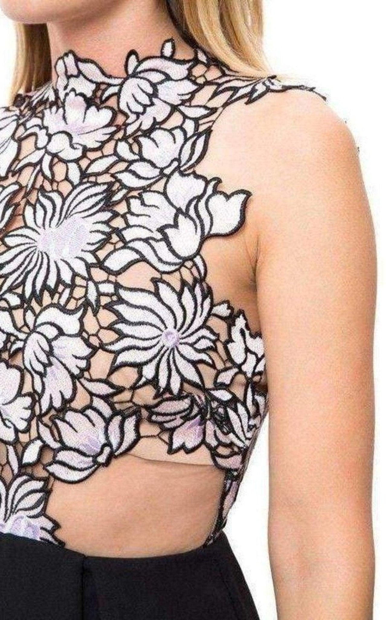 Self - Portrait Lilac Guipure Dress - Runway Catalog