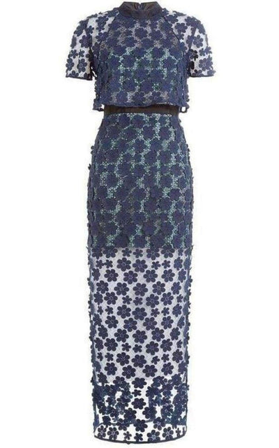 Self - Portrait Overlay Lace Maxi Dress - Runway Catalog