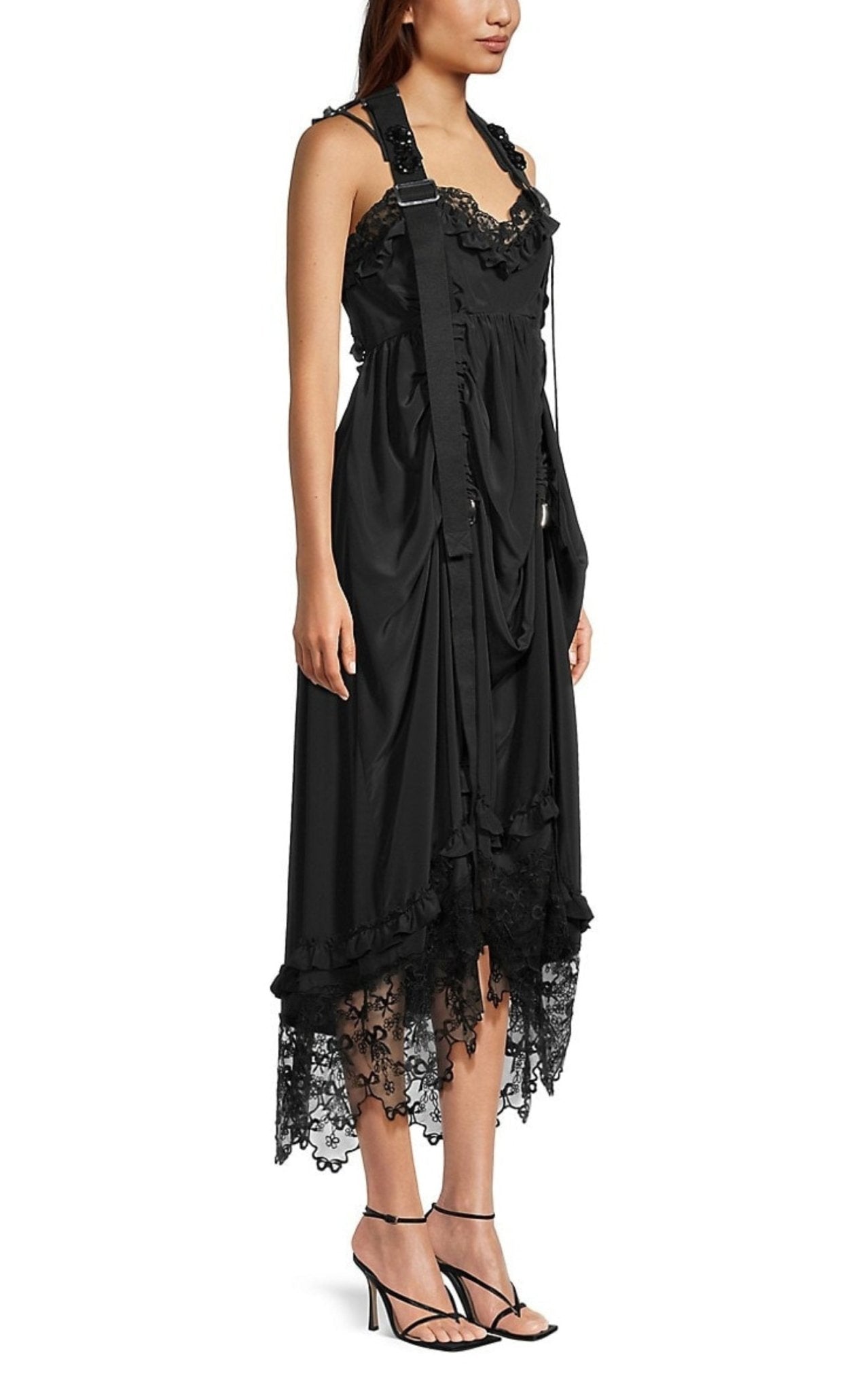 Simone Rocha Draped Buckle Midi Dress - Runway Catalog