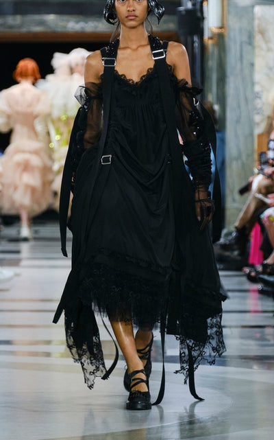 Simone Rocha Draped Buckle Midi Dress - Runway Catalog