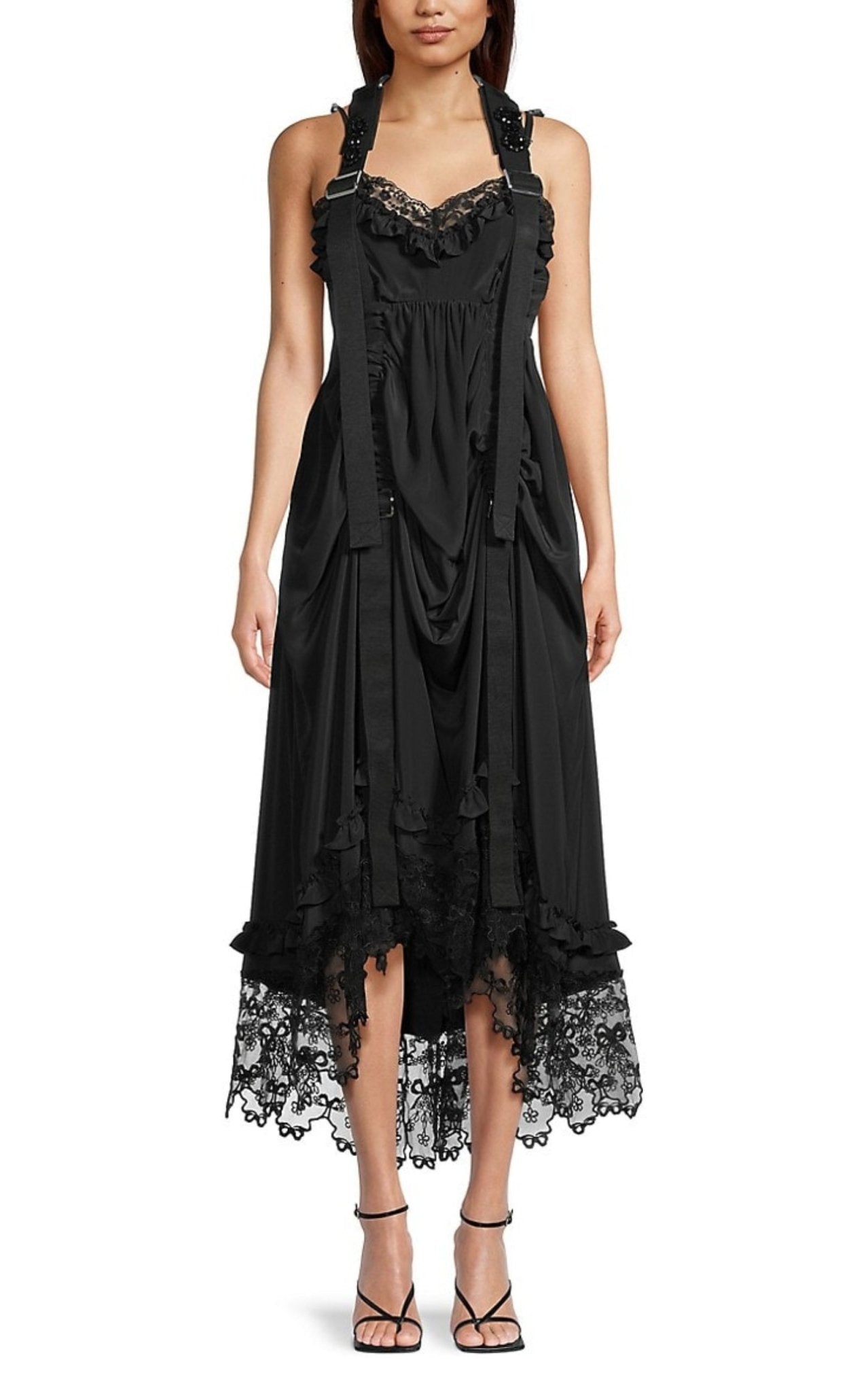 Simone Rocha Draped Buckle Midi Dress - Runway Catalog
