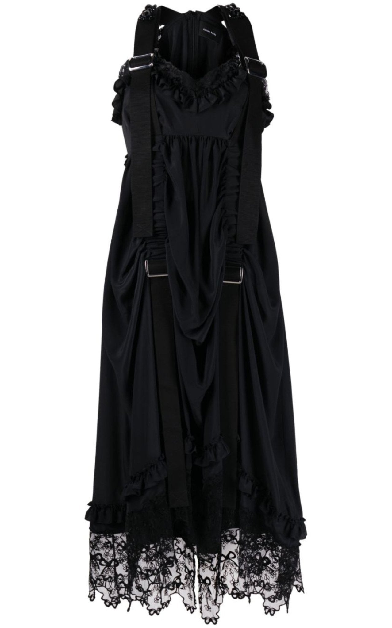 Simone Rocha Draped Buckle Midi Dress - Runway Catalog
