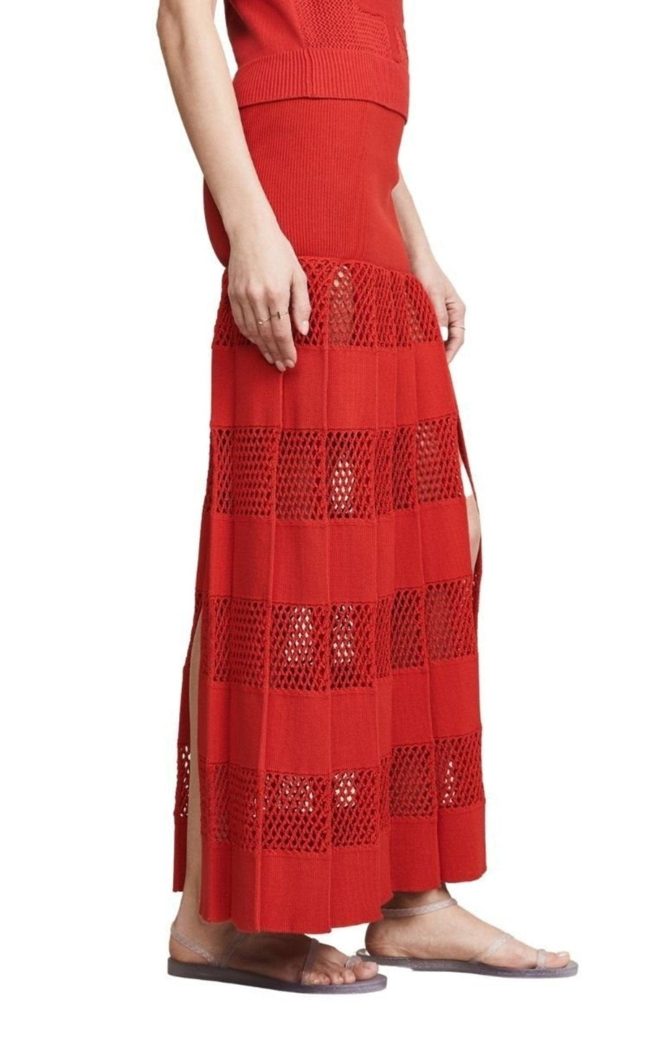 Sonia Rykiel Textured Stripe Skirt - Runway Catalog