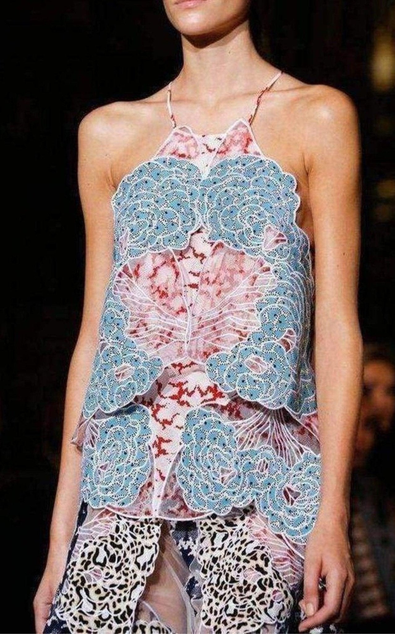 Stella McCartney Applique Silk Collen Sleeveless Blouse - Runway Catalog