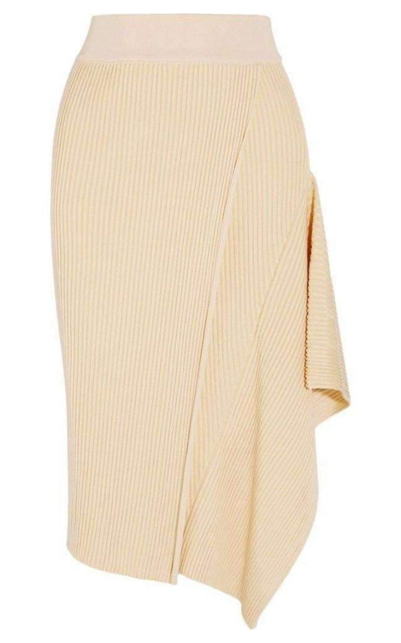 Stella McCartney Asymmetric Ribbed Stretch - Jersey Midi Skirt - Runway Catalog