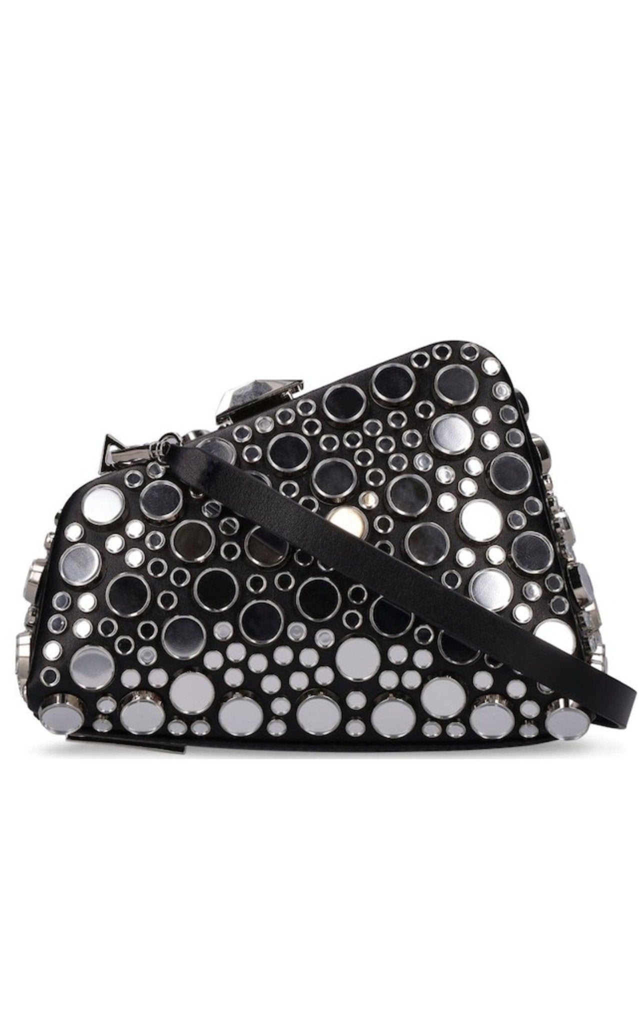 The Attico Black Midnight Workmanship Mirror Clutch - Runway Catalog